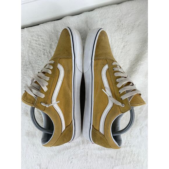 Vans Old Skool Yellow Suede Canvas Men’s Sneakers Size 9.5 - Picture 4 of 8